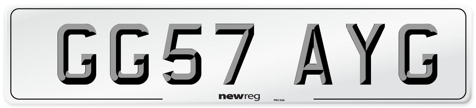 GG57 AYG Number Plate from New Reg